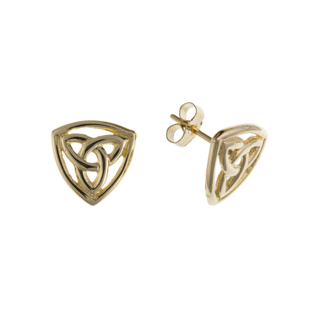 9ct Gold Celtic Style Studs / Earrings 12 x 12mm