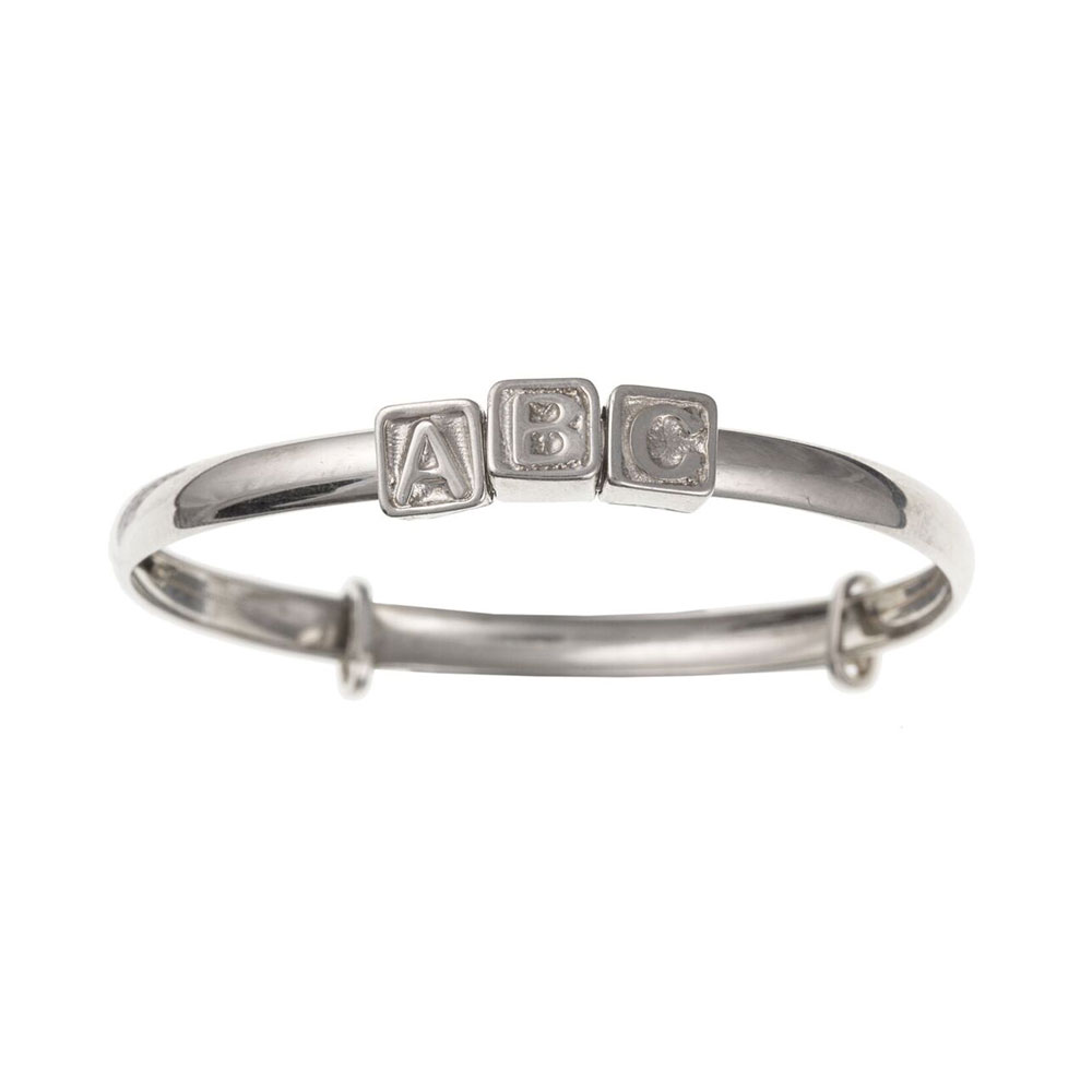 Sterling Silver 5mm "ABC" Expanding Bangle UK 925 HM
