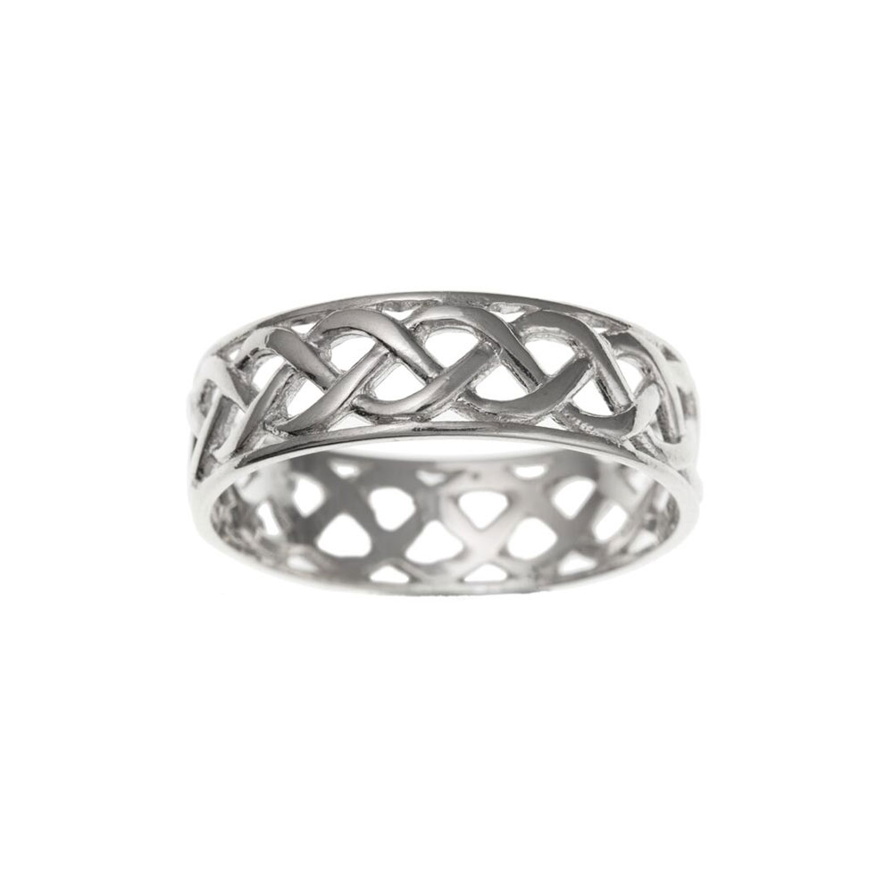 925 Sterling Silver Celtic Style Gents / Mens Ring 7mm