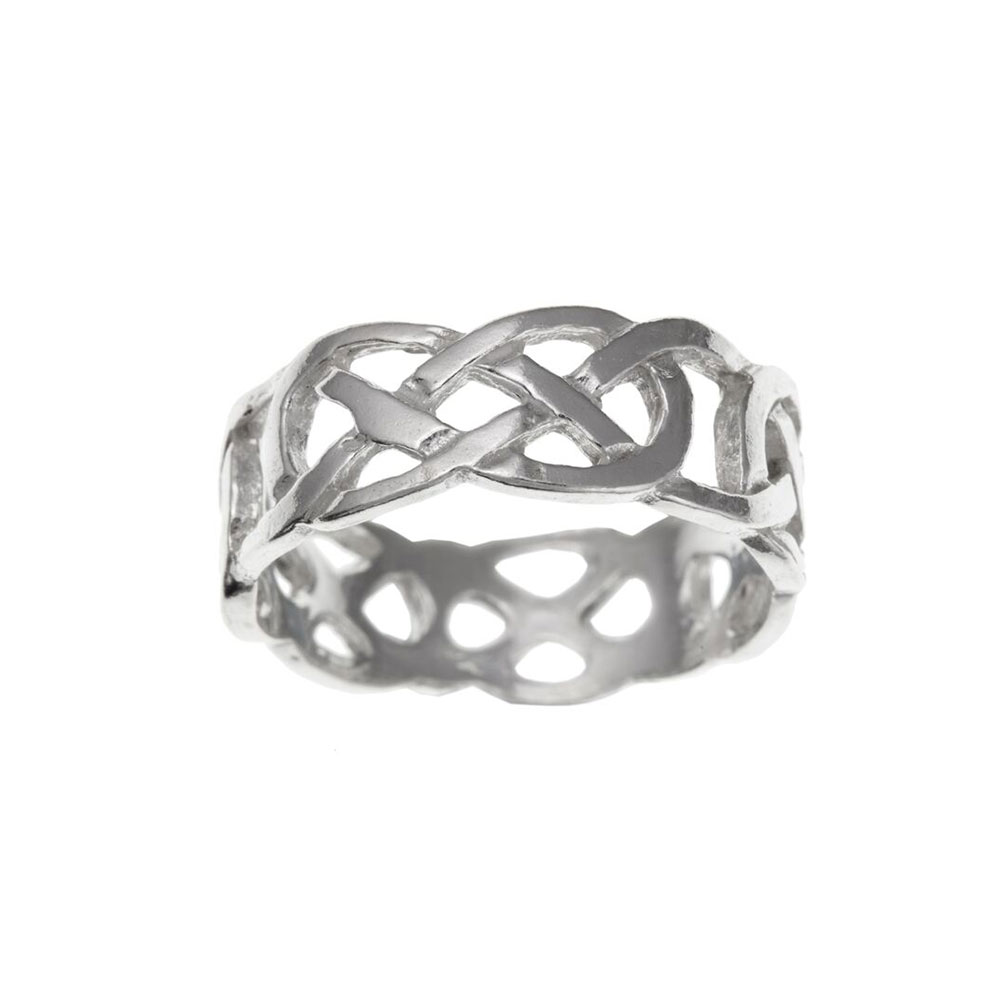 925 Sterling Silver Celtic Style Mens / Womens Ring 7mm