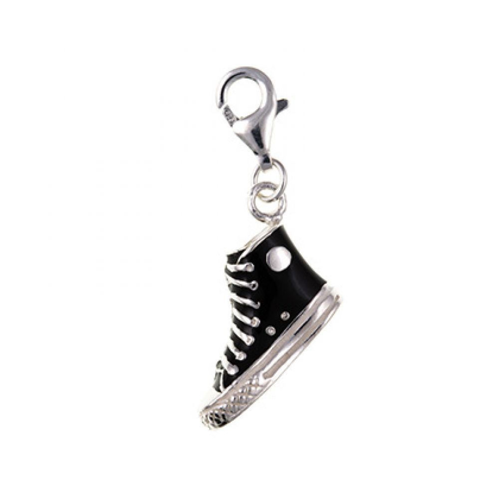 Sterling Silver Inlayed Baseball Boot Charm