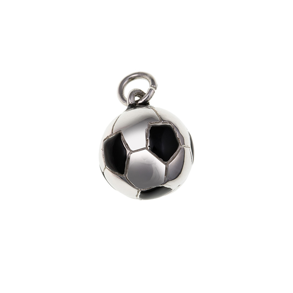925 Solid Sterling Silver 3D Football Charm