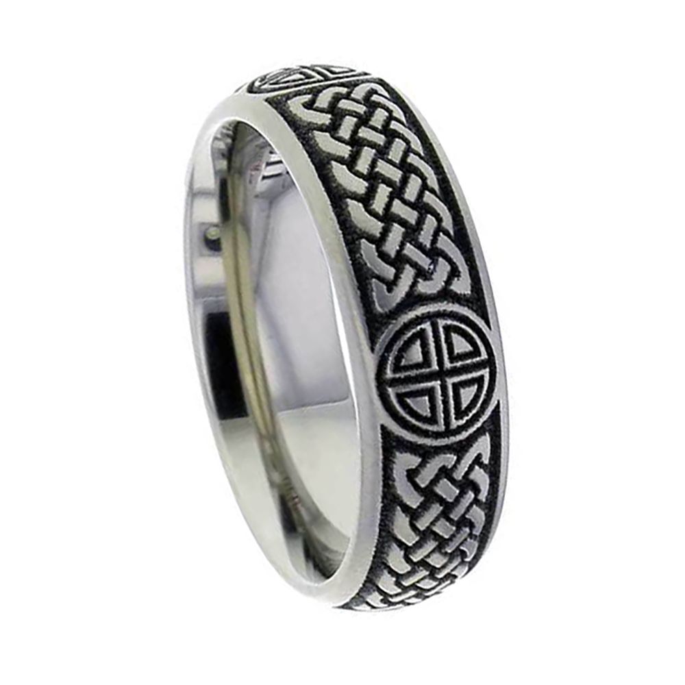 Titanium Celtic Court Comfort Wedding Ring