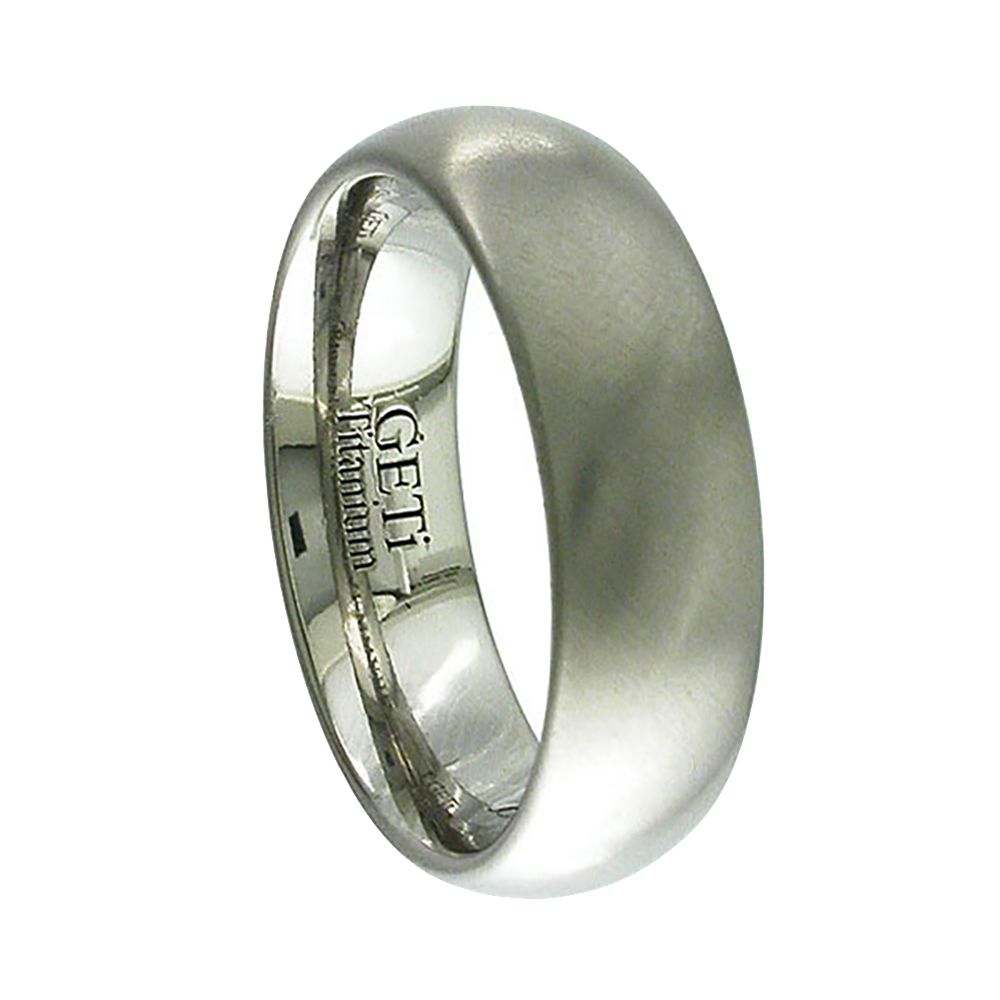 Titanium Court Comfort Shaped Wedding Ring