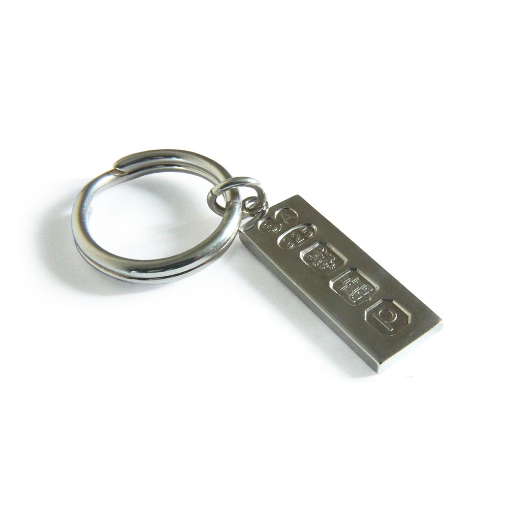 925 Heavy Sterling Silver Feature Hallmarked  Keyring 16.8g